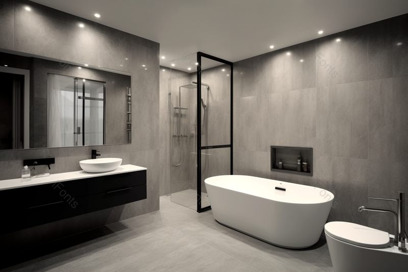 极简现代风格的卫生间家居效果图,高清,摄影图,摄影图片,图片大全,摄影图免费下载